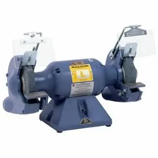 BALDOR ELECTRIC 7" Industrial Grinders, 36/60 Grit Wheels, Iron, Exhaust Guard, Single, 1800 rpm, 7306