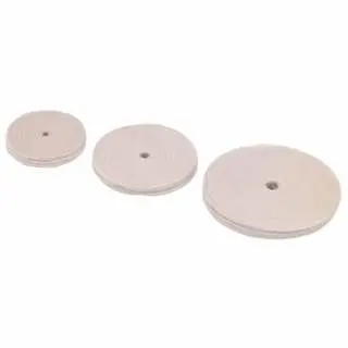 BALDOR ELECTRIC Sewed Cotton Buffing Wheel, 8 , 3/4 Arbor, 1 piece per Pack, A82
