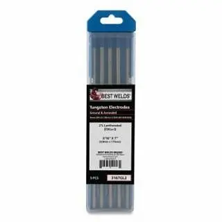 BEST Adjustable WELDS 2% Anthanated Tungsten Electrode, 3/16 x 7 , 5 per pack, 900-3167GL2 BEST WELDS