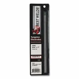 BEST Commercial-Grade WELDS Pure Ground Tungsten Electrode, 3/32 x 7 , 3 per pack, 900-3327G-3 BEST WELDS