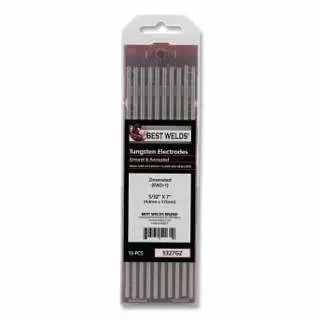 BEST Diamond-Pattern WELDS Zirconiated Ground Tungsten Electrode, 5/32 x 7 , 10 per pack, 900-5327GZ BEST WELDS
