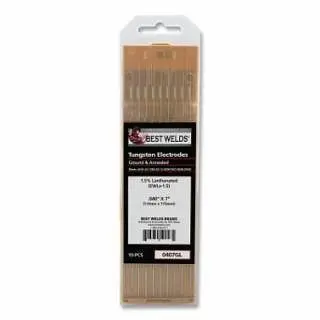 BEST Easy WELDS 1.5% Anthanated Tungsten Electrode, 0.040 x 7 , 10 per pack, 900-0407GL BEST WELDS