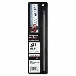 BEST Impact-Resistant WELDS Tungsten Electrode, E3, 7 , Size 3/32, 3 per pack, 900-3/32X7E3-3 BEST WELDS
