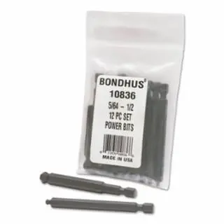 Bondhus Balldriver Power Bit Sets, 12-Piece, 3 , 10836