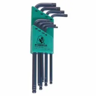 Bondhus Safety Ballstar L-Wrench Sets, 8 per Holder, Torx Ball Tip, 11332