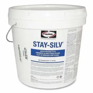 Harris Impact-Resistant Stay-Silv Brazing Flux, 25 Lb Pail, White, Quantity: 1 piece, SSWF25