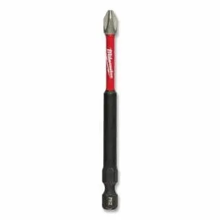 Milwaukee Shockwave Insert Power Bit, #2, Phillips, 3-1/2" L, 48-32-4562