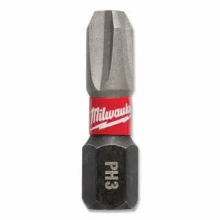 Milwaukee Sleek SHOCKWAVE Impact Phillips Insert Bit, #3, 1" L, 5 pieces, 48-32-4663