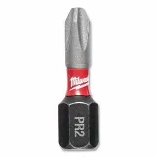 Milwaukee Thick Shockwave Insert Bits, #2, Phillips, 1" L, Reduced dia, 2 pieces, 48-32-4444