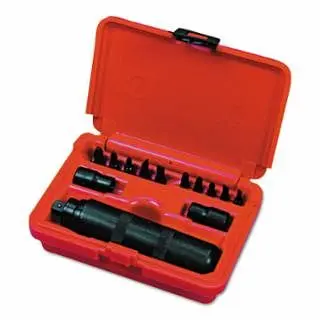 Proto Authentic 3/8" Drive 13-Piece Hand Impact Driver Set, 2-Hex Bit Holders, 2-Phillips #1/#2/#3, 2-Slotted 3/16&qu...