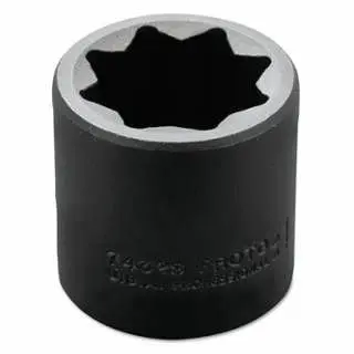 Proto Torqueplus Impact Sockets, 1/2" Drive, 1 Opening, 8 Points, J7432S