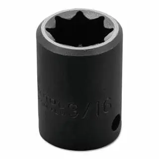 Proto Torqueplus Impact Sockets, 1/2" Drive, 9/16" Opening, 8 Points, J7418S