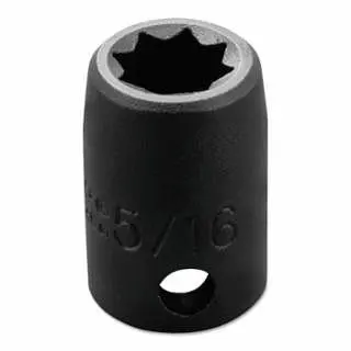 Proto Torqueplus Impact Sockets 3/8" 3/8" Dr, 5/16" 8 Pt, J7210S