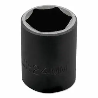 Proto Torqueplus Metric Impact Sockets 1/2" 1/2" Drive, 24 mm, 6 Points, J7424M