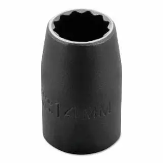 Proto Torqueplus Metric Impact Sockets 1/2" 1/2" Drive, 14 mm, 12 Points, J7414MT
