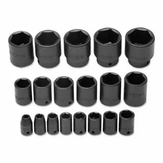 Proto Torqueplus 19 Piece Impact Socket Sets, 1/2" 6 Point, J74106