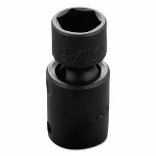 Proto Ultra-Strong Quality Length Universal Socket, 3/8" Square Drive, 9/16" Flexible Socket, 6 Points, J77276P