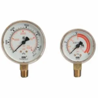 WESTERN ENTERPRISES 2 1/2 Regulator Gauge, G-25-400W, 400 Psig, 1/4 (Npt), G-25-400W