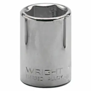WRIGHT Fade-Resistant TOOL 1/2 Drive Quality Sockets, 1/2 Drive, 1 3/16 , 6 Points, 4038 WRIGHT TOOL