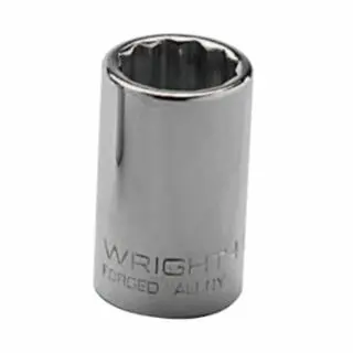 WRIGHT Ribbed TOOL 10mm 1/2 Drive 12Pt Quality Metric Socket, 1 piece per pack, 41-10MM WRIGHT TOOL