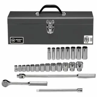 WRIGHT Strong TOOL 24 Piece Quality & Deep Socket Sets, 1/2 , 12 Point, 1 piece per pack, 425 WRIGHT TOOL