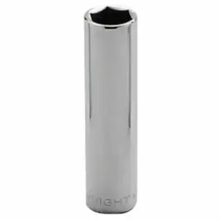 WRIGHT TOOL 1/4 Drive Deep Sockets, 1/4 Drive, 7/16 , 6 Points, 1 piece per pack, 2514