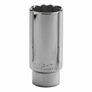 WRIGHT TOOL 1/2 Drive Deep Sockets, 1/2 Drive, 1 , 12 Points, 1 piece per pack, 4632