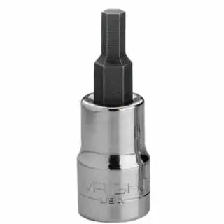WRIGHT TOOL 3/8 Drive Hex Bit Sockets, 3/8 Drive, Points, 1/4 Tip, 3208