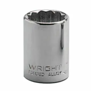 WRIGHT TOOL 1/2 Drive Quality Sockets, 1/2 Drive, 3/8 , 12 Points, 4112
