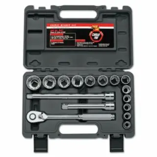 WRIGHT TOOL 16 Piece Cougar Pro Socket Set, 1/2 , 12 Point, 1 piece per pack, A41