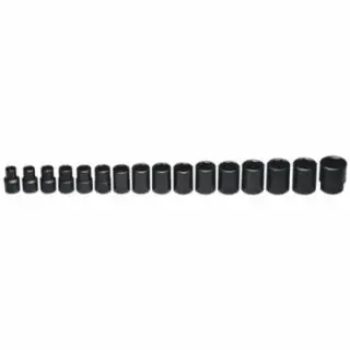 WRIGHT TOOL 16 Piece Quality Socket Sets, 1/2 , 6 Point, 1 piece per pack, 466