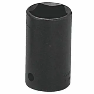 WRIGHT TOOL 5 Point Black Penta Socket, 1/2 Drive, Black Oxide, 1 piece per pack, 9076