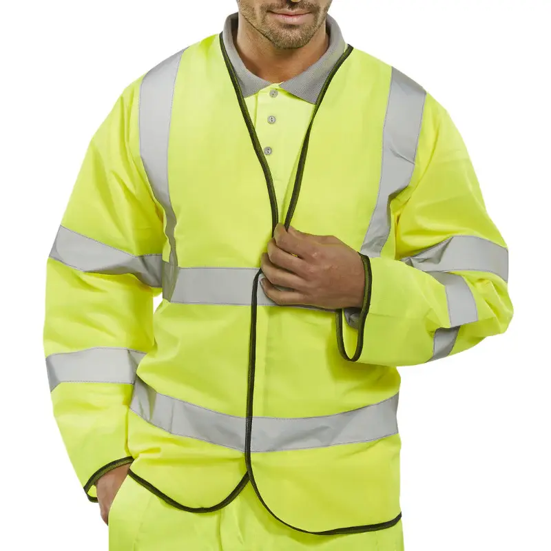 Beeswift Hi-vis Extended Sleeve Vest Saturn Yellow