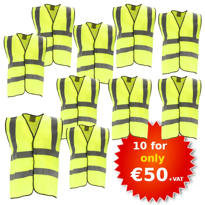 Beeswift Hi-vis Vest Saturn Canary (Pack 10)