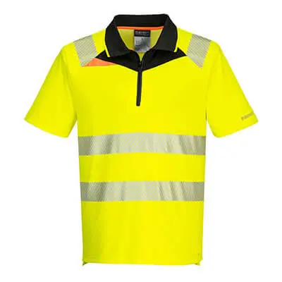 DX412 Hi-Vis Zip Polo Shirt