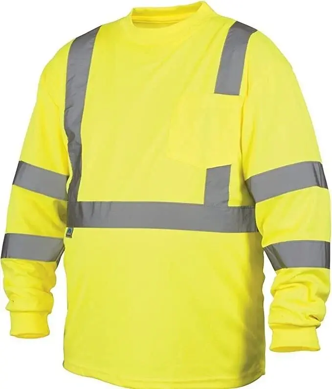 Pyramex RLTS3110XL Class 3 Tall Sleeve T-Shirt, Hi-Vis Lime