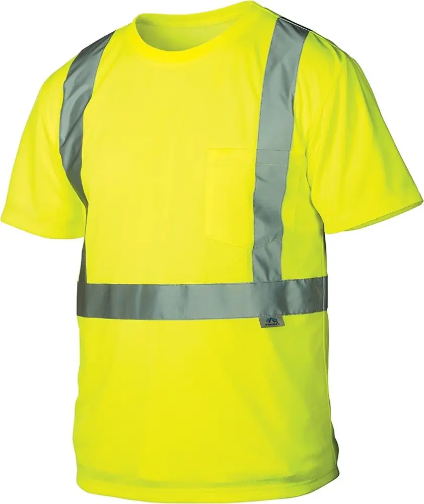 Pyramex RTS2110L Class 2 T-Shirt, Roomy, Hi-Vis Lime