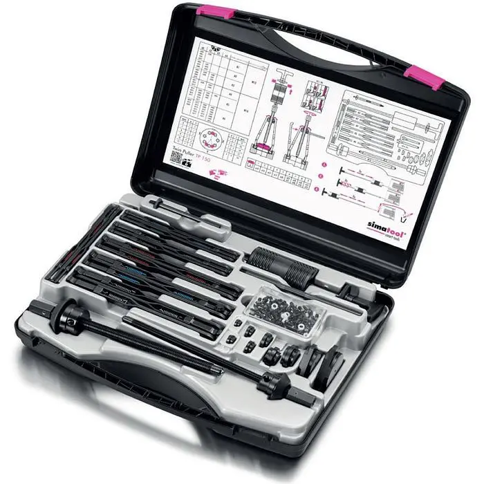 Simatec Optimized Simatool Twin Puller Seal Bearing Extractor Tool Kit, TP 150