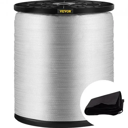 VEVOR 1/2" X 528' Polyester Pull Machine Tape Flat Rope 1250 Lbs Tensile End Capacity, DL12.7MMX161M9JRXV0
