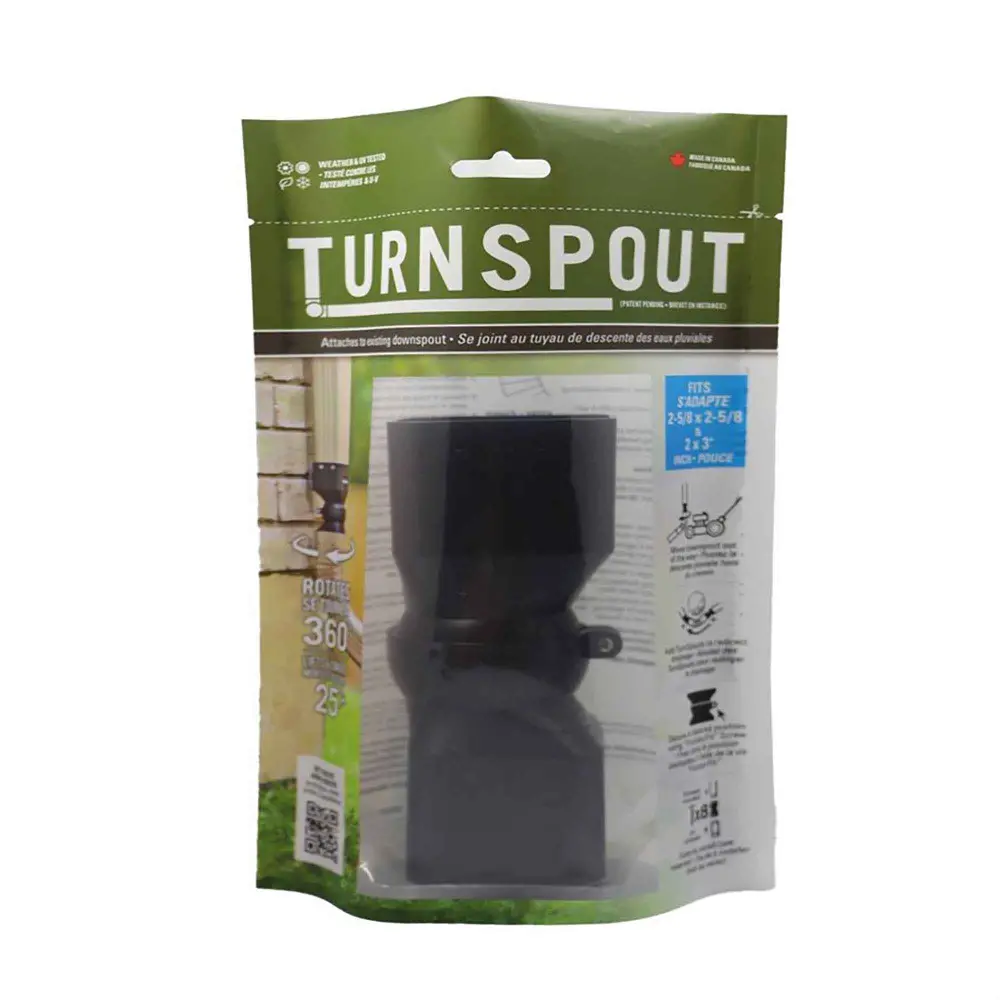 Directional Downspout Connector 2" x 3", Charcoal
