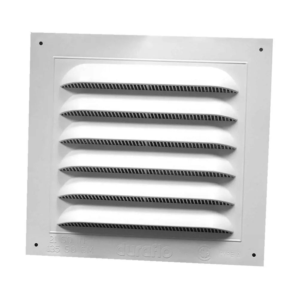 Duraflo Square Recessed Gable Vent, 11" x 10" chalk