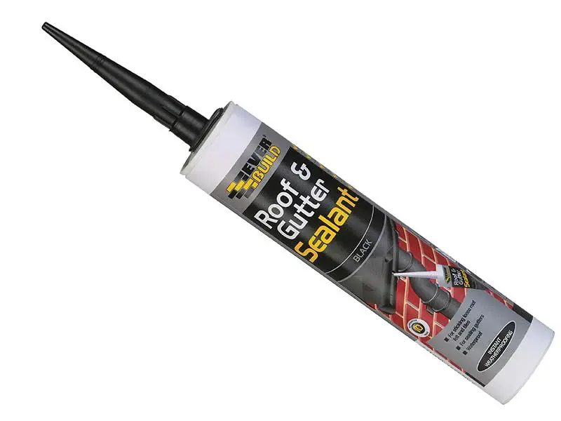 Everbuild Everflex Roof and Gutter Sealant, Butyl-Based Sealant and Adhesive Roofing, Superior Weathering Properties Black...