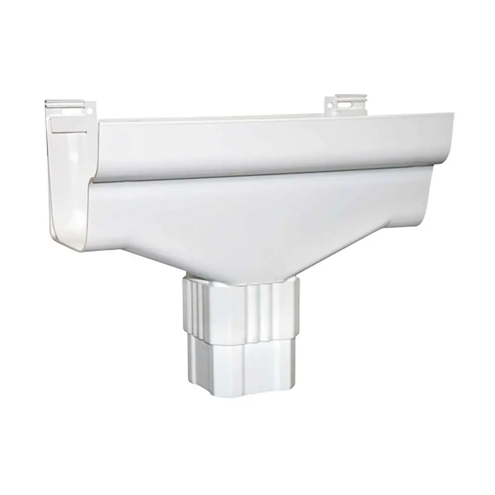 K-Snap Square and Ribbed Gutter Downspout Connector, Alabaster