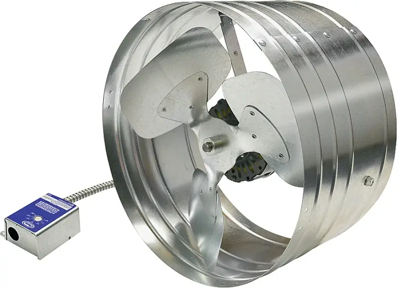 Master Flow EGV5 Power Attic Vent, 120 V, 696 sq- Net No-cost Ventilating Area, 1450 cfm Air, Galvanized Steel