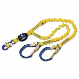 3M Ez-Stop 100 Tie-Off Shock Absorbing Lanyards, 6 ft, Elastic, 310 pounds, 7100188782