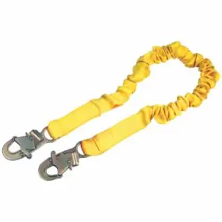 3M Shockwave2 Shock Absorbing Lanyard, 6 ft, Self-Locking Snap, 1 Leg, 7100157035