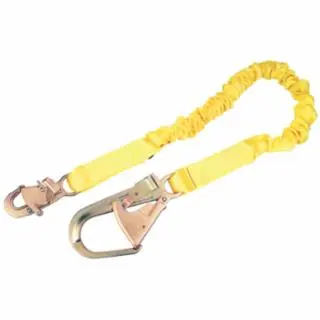 3M Shockwave2 Shock Absorbing Lanyard, 6 1/4 , Swivel Snap Connection, 1 Leg, 7100188779