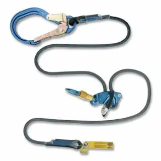 3M Trigger x Adjustable Rope Positioning Lanyard, Blue, 6 ft, 310 lb Socket Cap, Rebar Hook, 7012817100