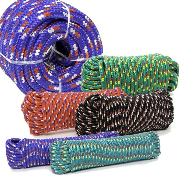 MIBRO 100 ft (30.5 m) x 5/8 (16 mm) Polypropylene Diamond Braid Rope, Assorted Colours, 302421BGV1