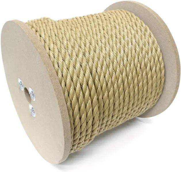 MIBRO 1200 ft (365 m) x 1/4 (6 mm) Twisted Polypropylene Rope, 115 lb Load Capacity, Tan, 644701TV